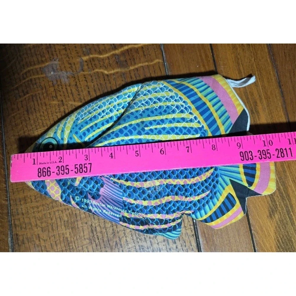 Vintage Boston Warehouse Oven Mitt Decorative Tropical Fish 11 inch 1993‎